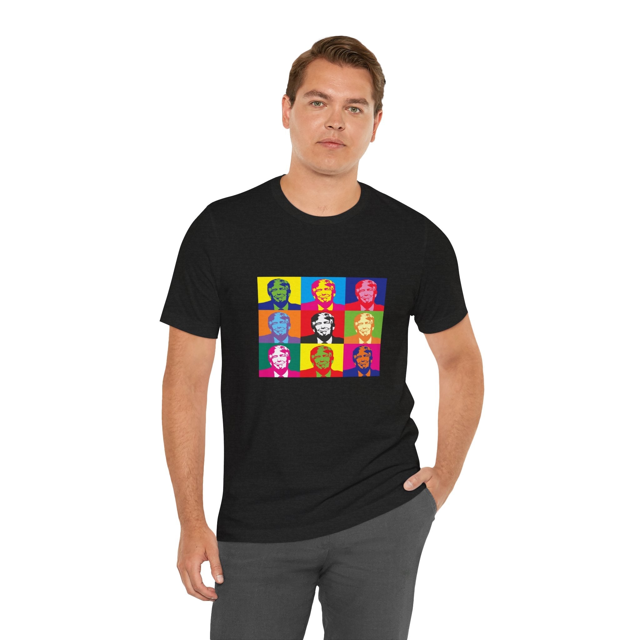 POP Culture Classics Trump Meets Andy Unisex Jersey Short Sleeve T-Shirt - POPvault