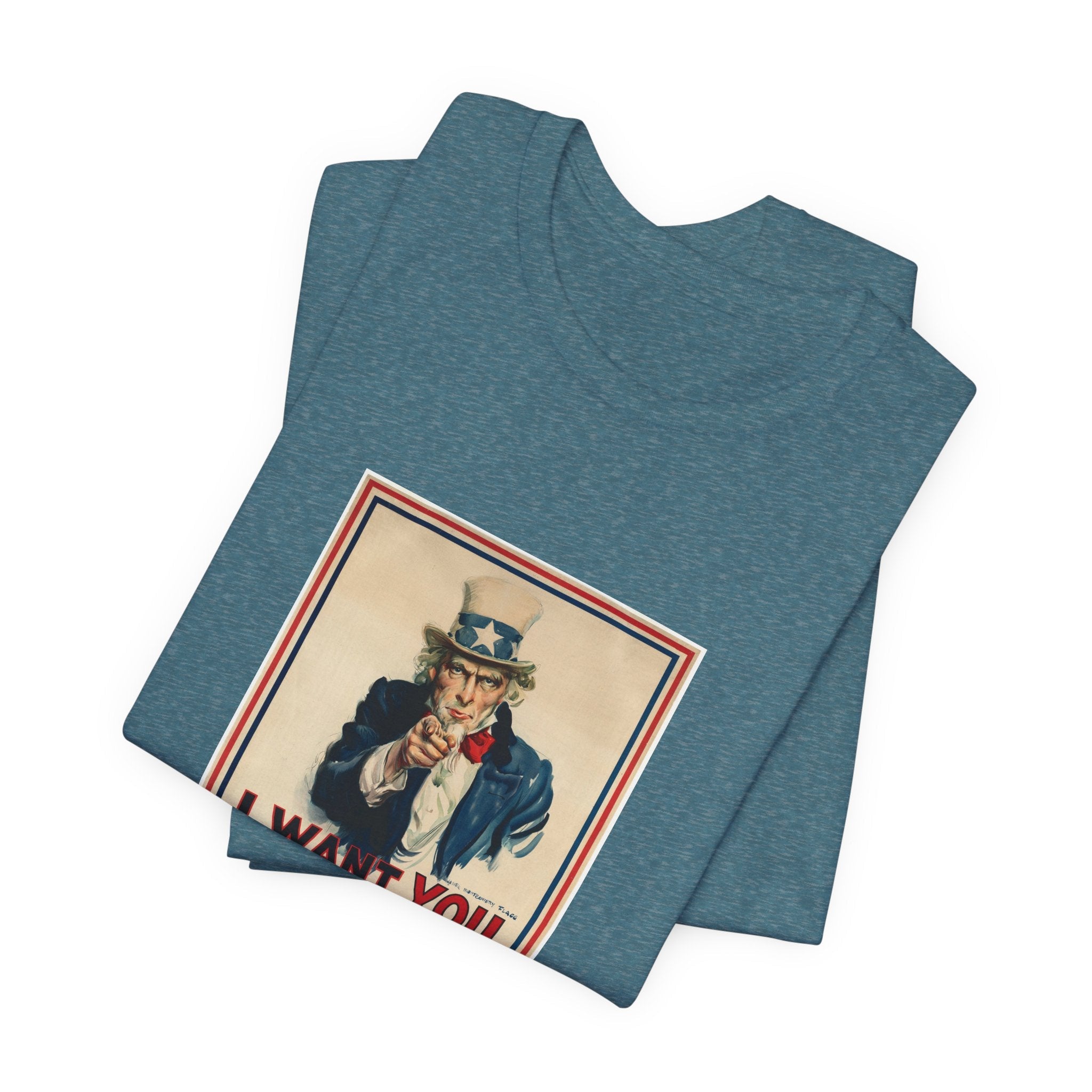 POP Culture Classics Uncle Sam I Want You Unisex Jersey Short Sleeve T-Shirt - POPvault
