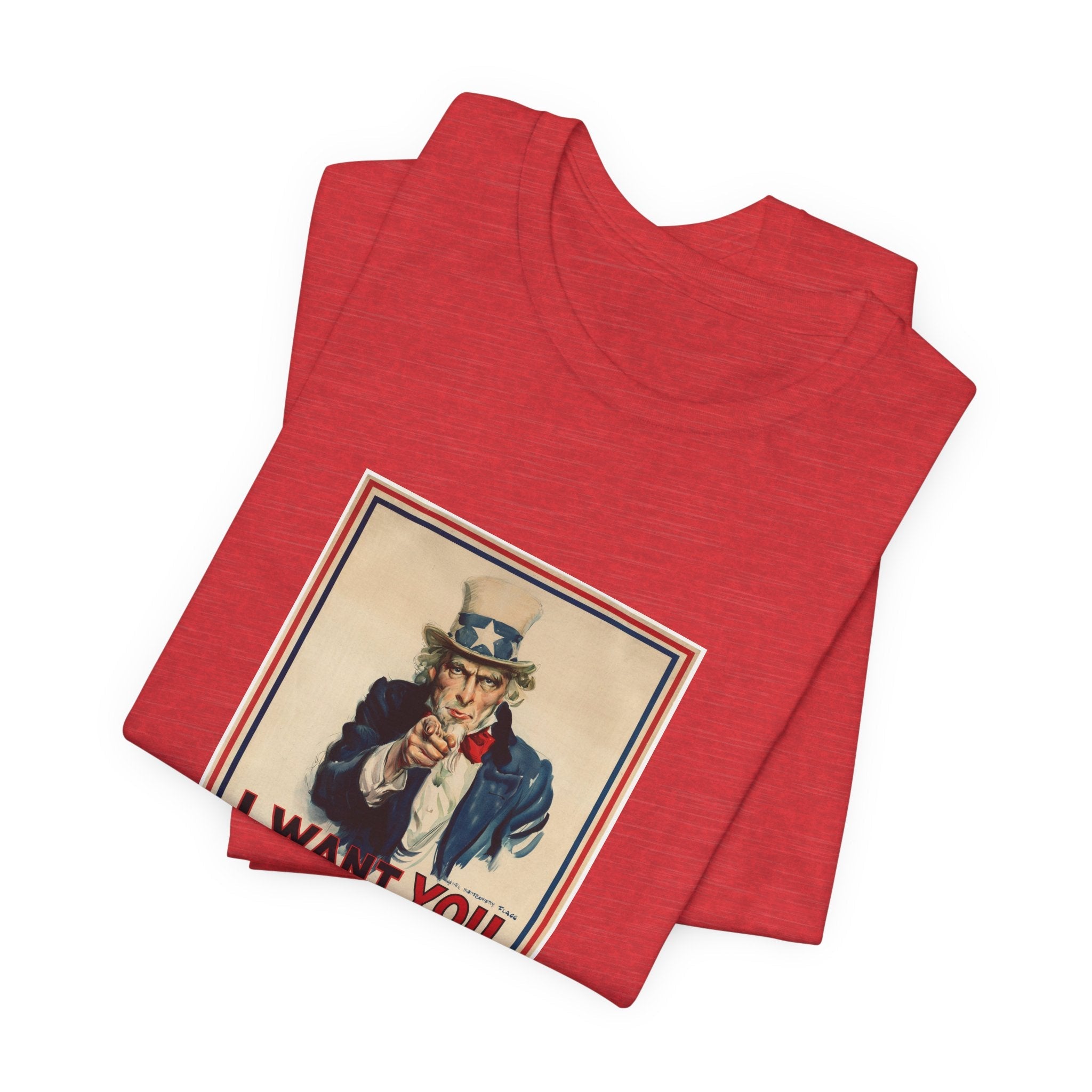POP Culture Classics Uncle Sam I Want You Unisex Jersey Short Sleeve T-Shirt - POPvault