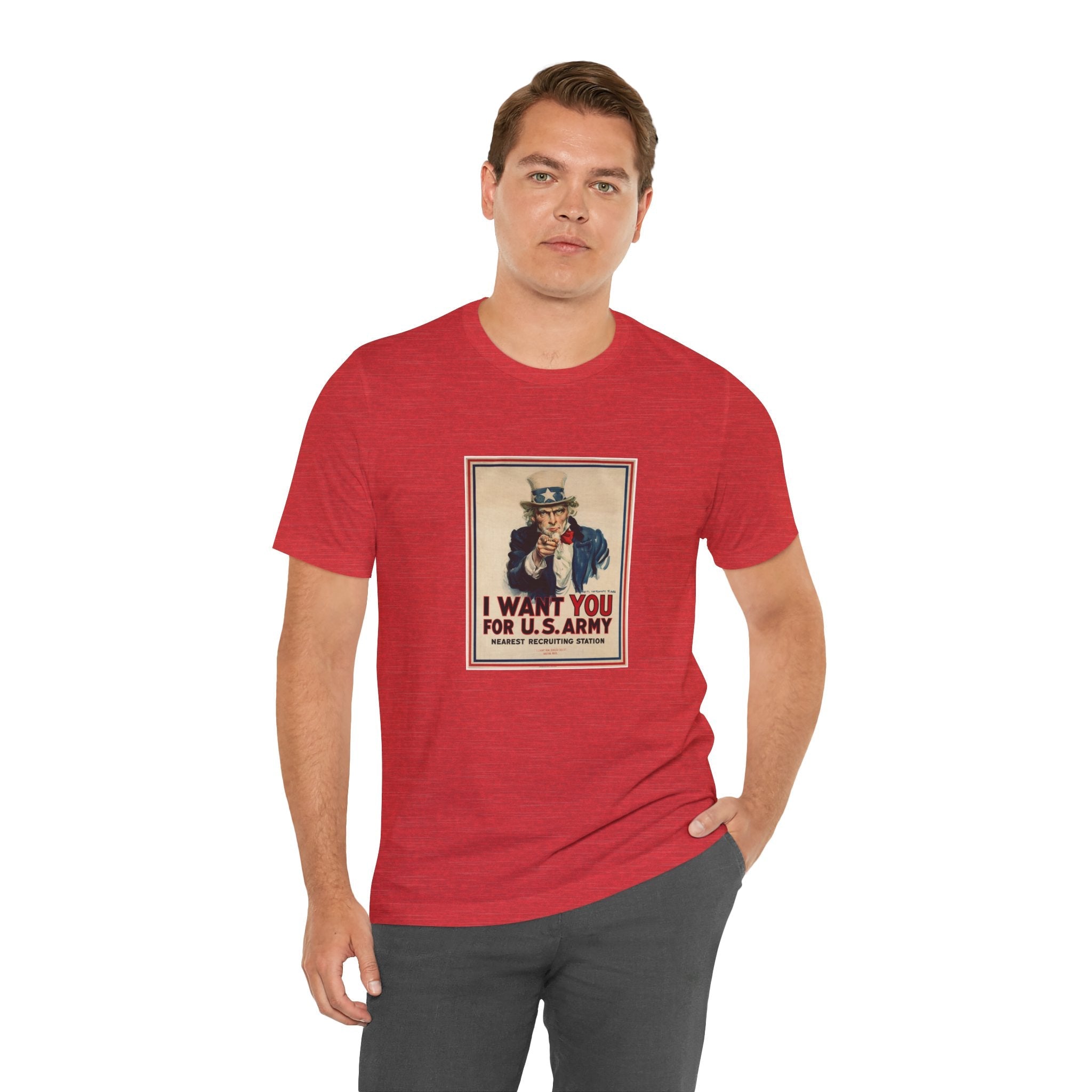 POP Culture Classics Uncle Sam I Want You Unisex Jersey Short Sleeve T-Shirt - POPvault