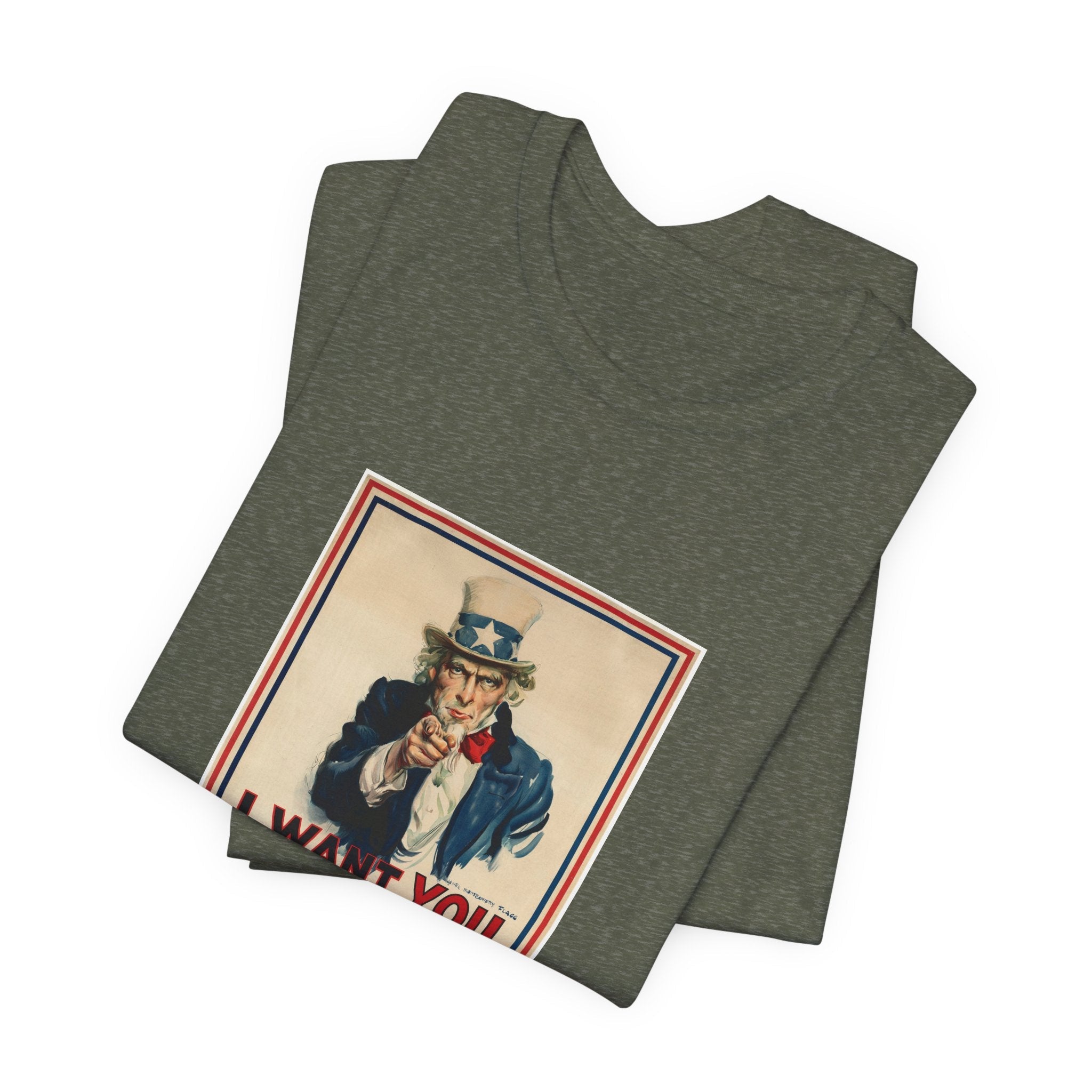 POP Culture Classics Uncle Sam I Want You Unisex Jersey Short Sleeve T-Shirt - POPvault