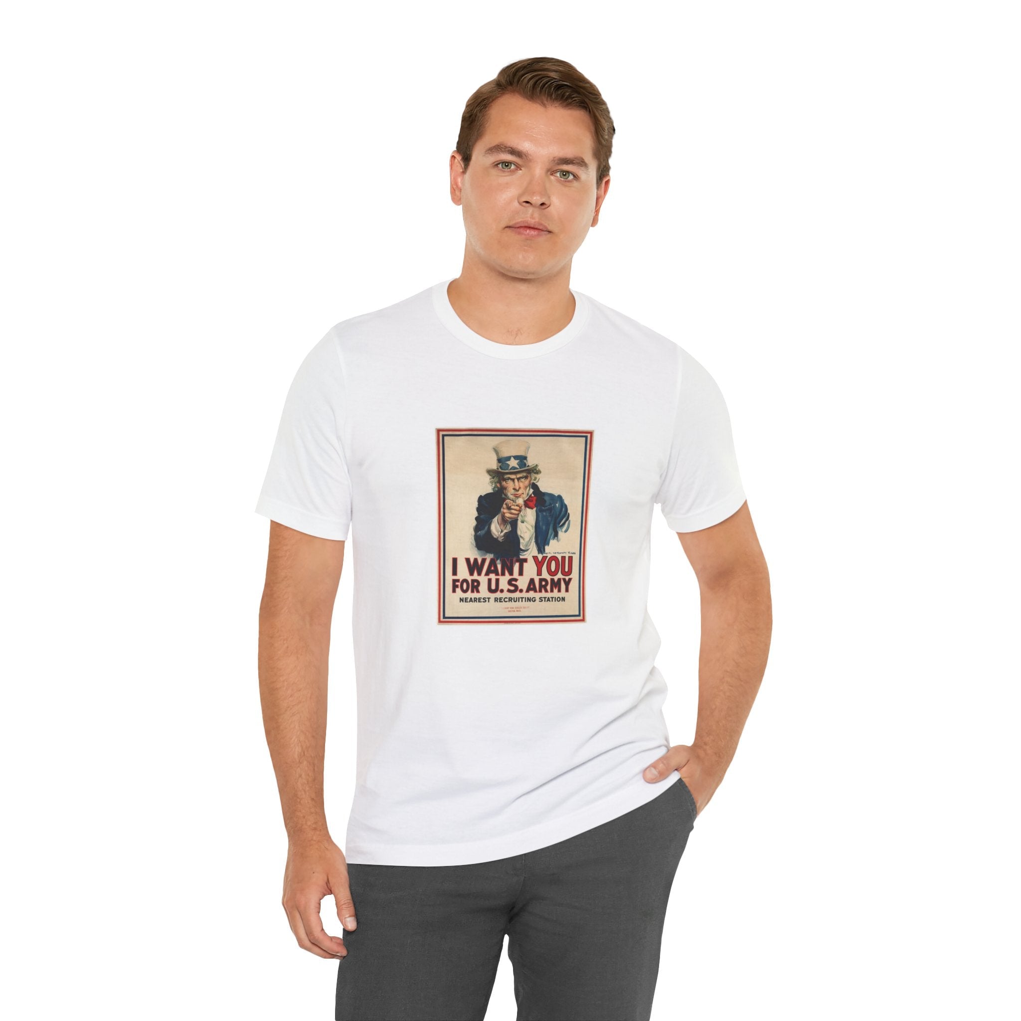 POP Culture Classics Uncle Sam I Want You Unisex Jersey Short Sleeve T-Shirt - POPvault