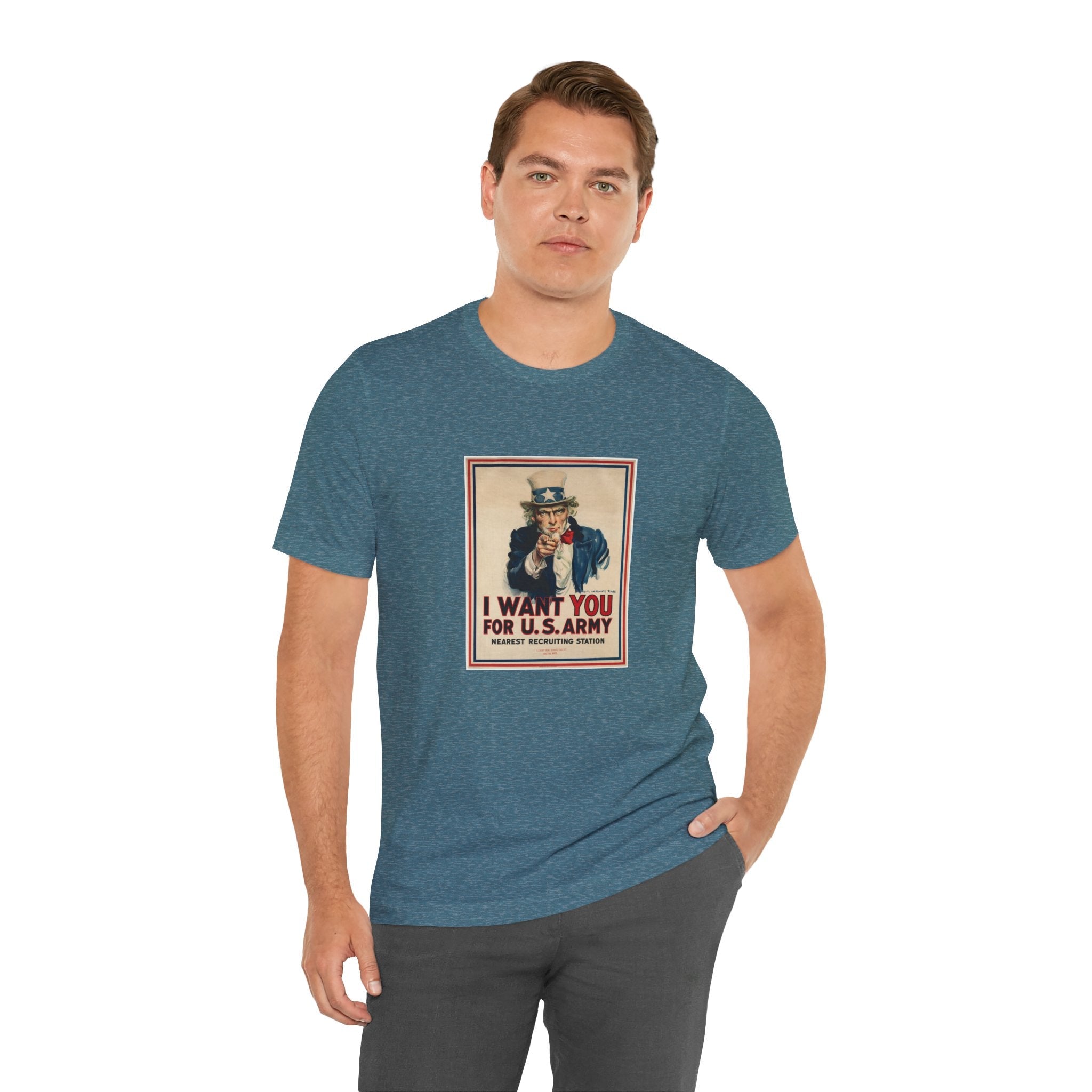 POP Culture Classics Uncle Sam I Want You Unisex Jersey Short Sleeve T-Shirt - POPvault