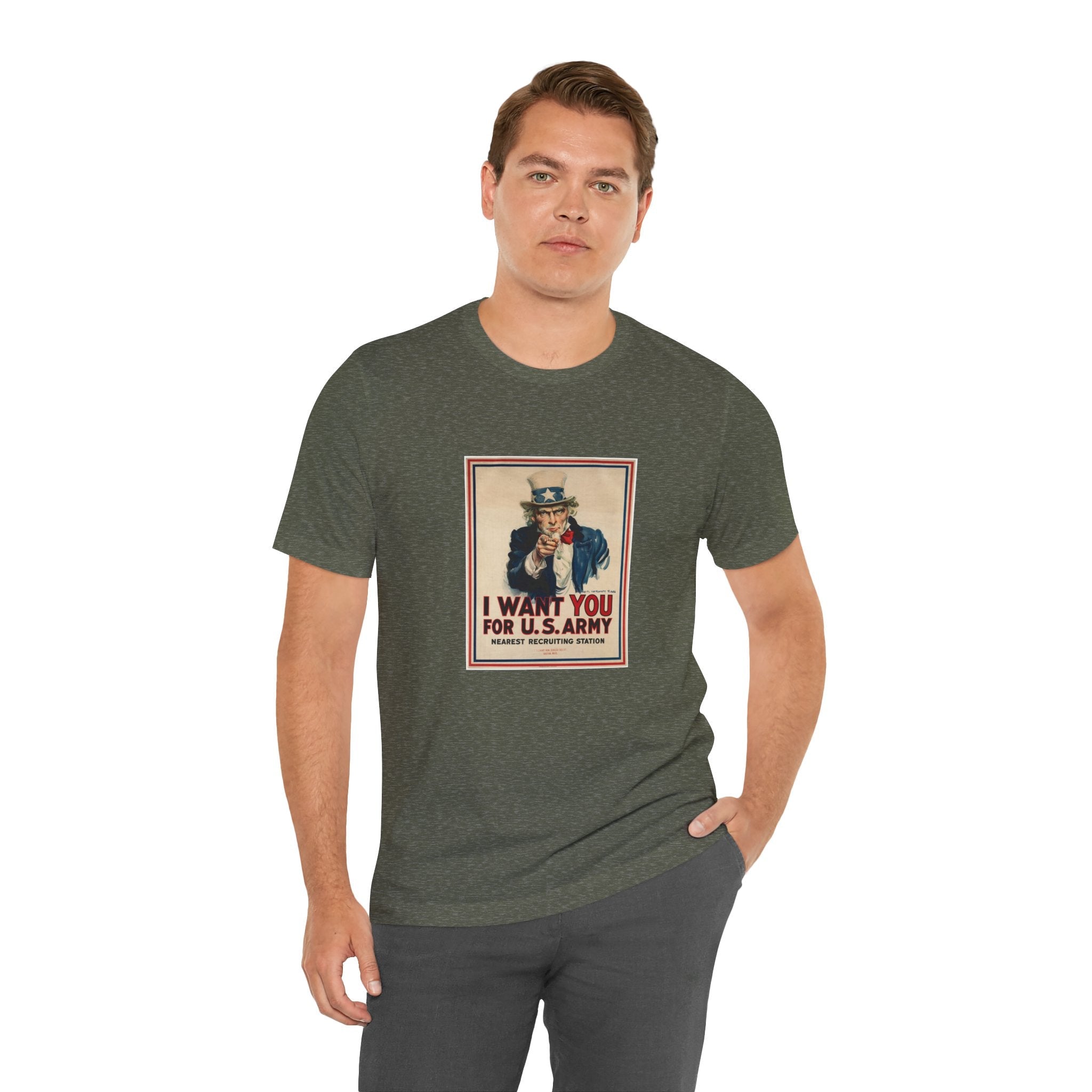 POP Culture Classics Uncle Sam I Want You Unisex Jersey Short Sleeve T-Shirt - POPvault