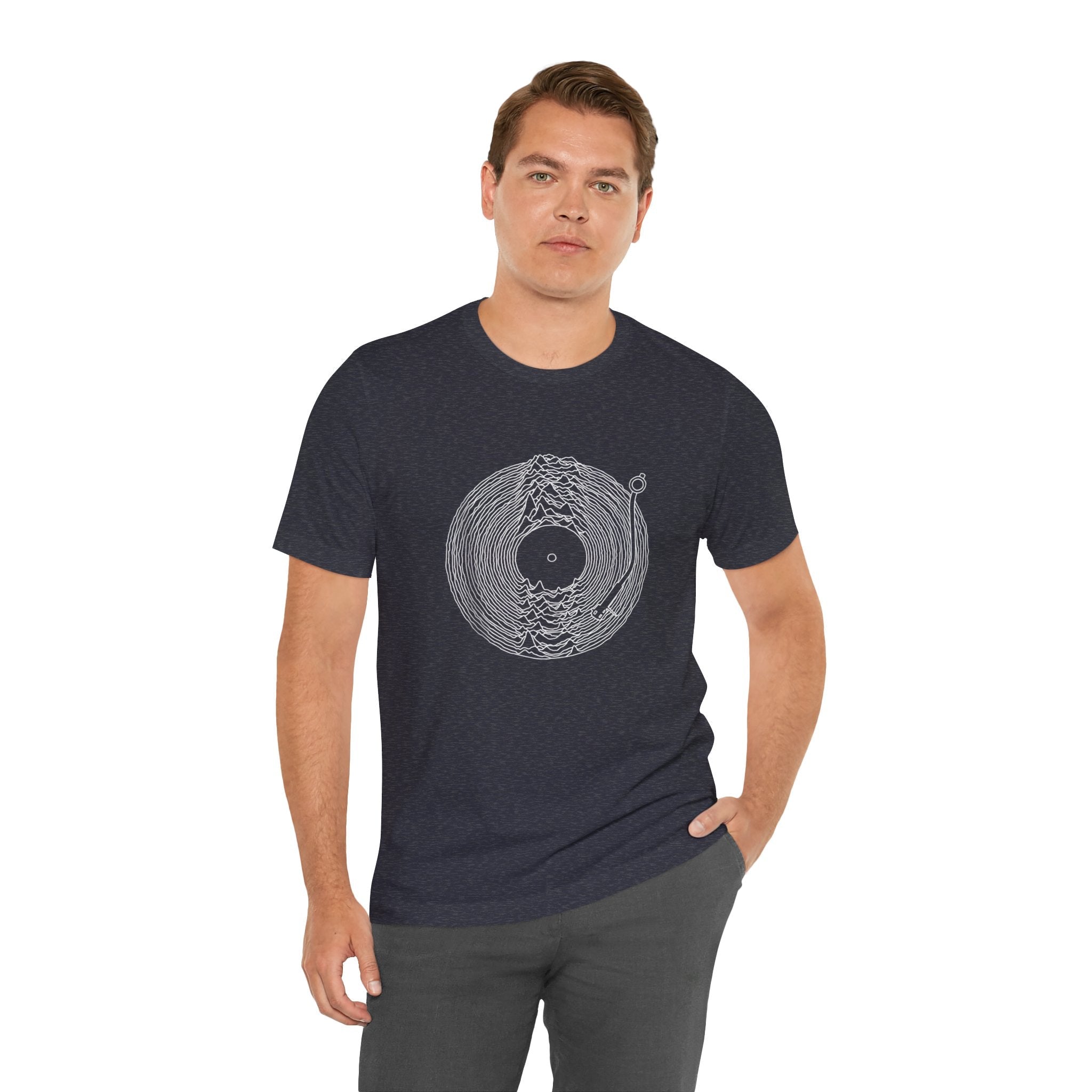POP Culture Classics Unknown Pleasures Record Unisex Jersey Short Sleeve T-Shirt - POPvault