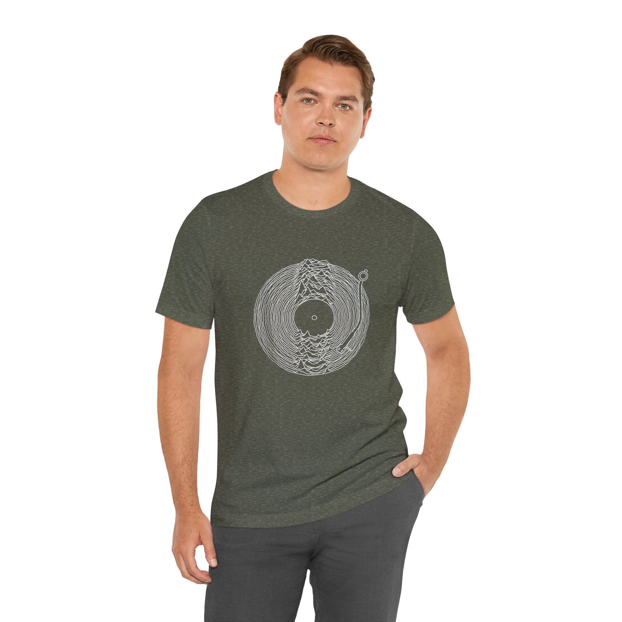 POP Culture Classics Unknown Pleasures Record Unisex Jersey Short Sleeve T-Shirt - POPvault
