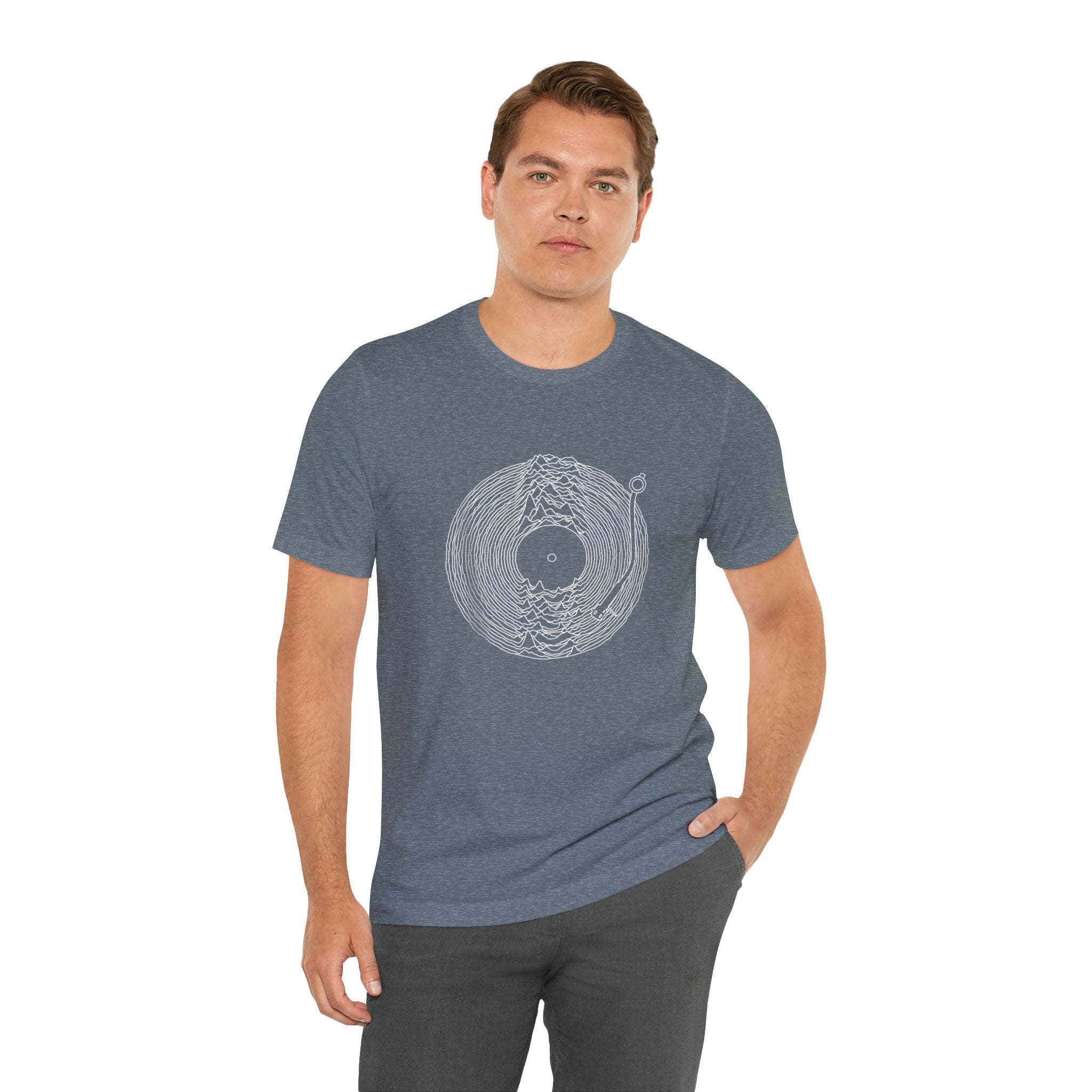 POP Culture Classics Unknown Pleasures Record Unisex Jersey Short Sleeve T-Shirt - POPvault