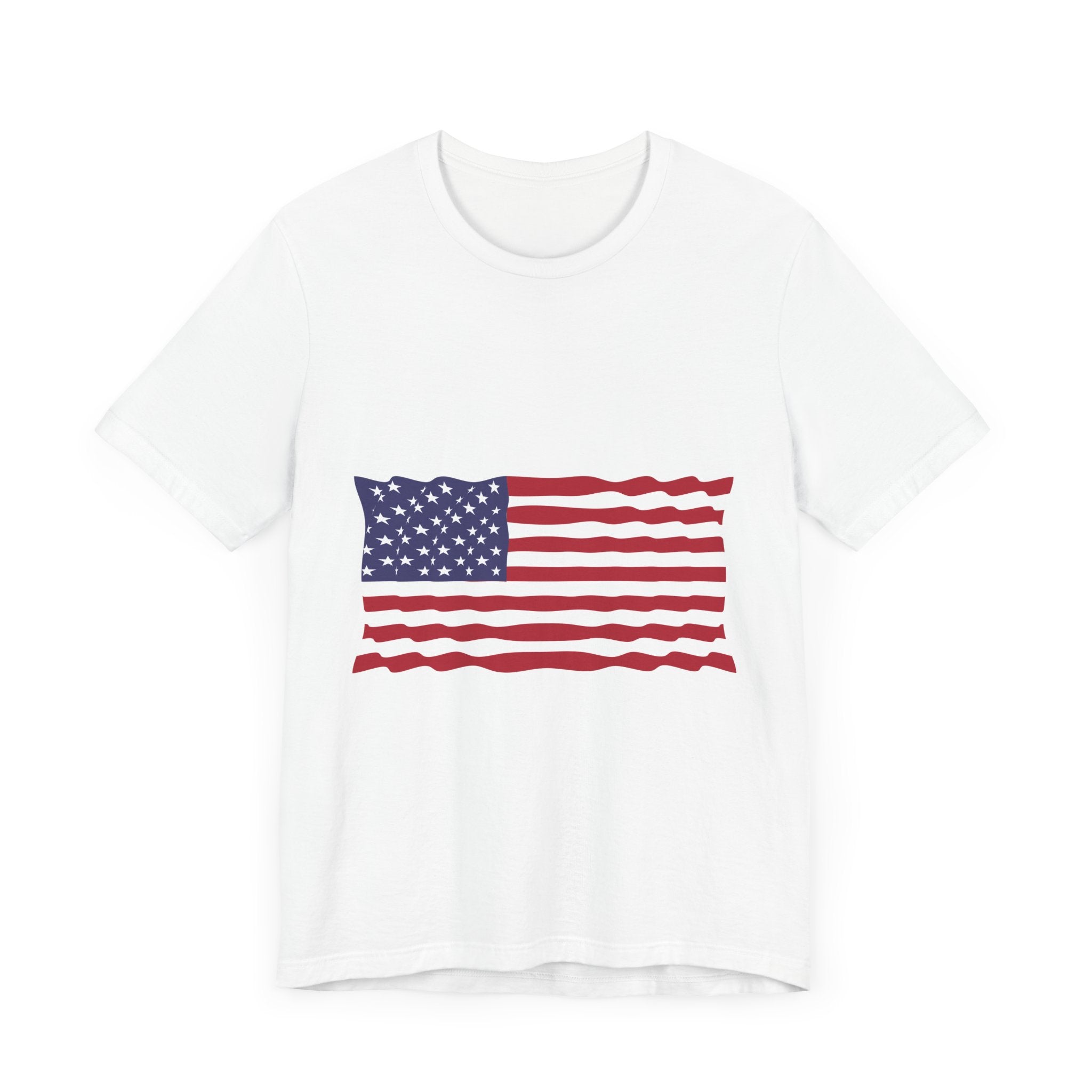 POP Culture Classics USA Flag Unisex Jersey Short Sleeve T-Shirt - POPvault