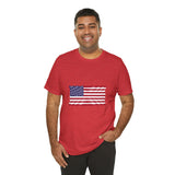 POP Culture Classics USA Flag Unisex Jersey Short Sleeve T-Shirt - POPvault