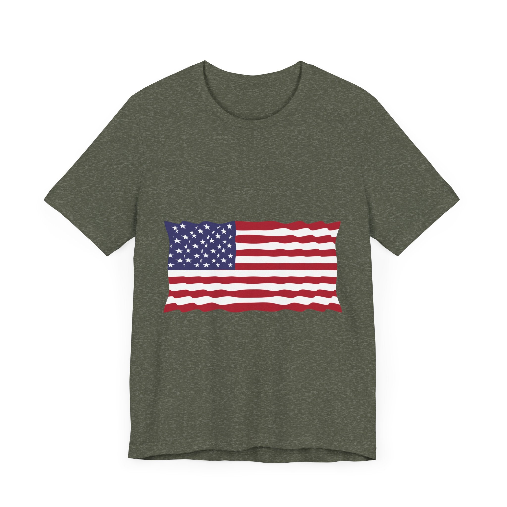 POP Culture Classics USA Flag Unisex Jersey Short Sleeve T-Shirt - POPvault