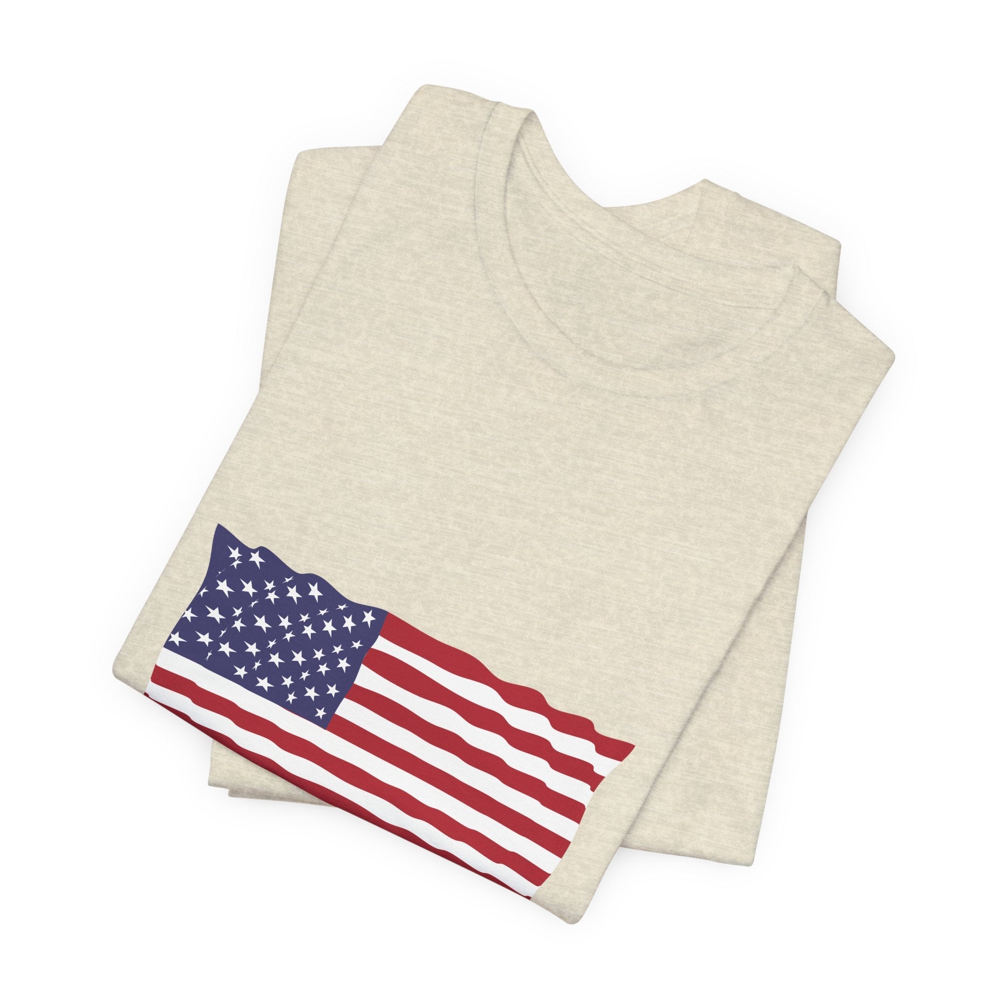 POP Culture Classics USA Flag Unisex Jersey Short Sleeve T-Shirt - POPvault