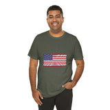POP Culture Classics USA Flag Unisex Jersey Short Sleeve T-Shirt - POPvault