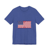 POP Culture Classics USA Flag Unisex Jersey Short Sleeve T-Shirt - POPvault