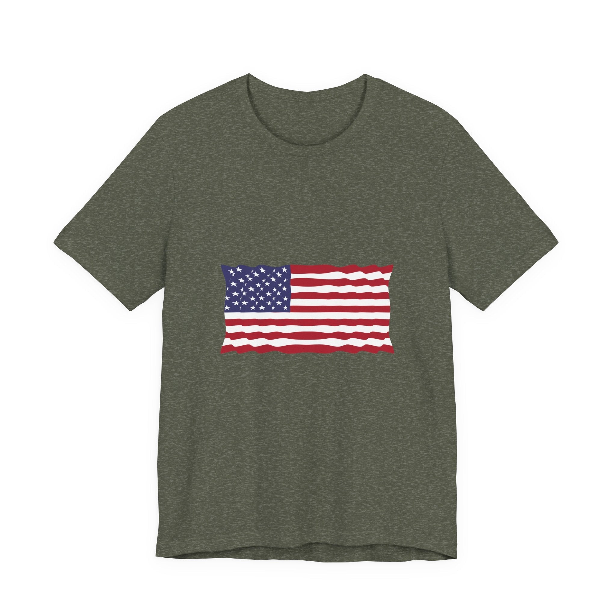 POP Culture Classics USA Flag Unisex Jersey Short Sleeve T-Shirt - POPvault