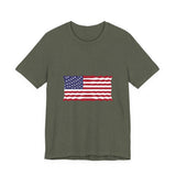 POP Culture Classics USA Flag Unisex Jersey Short Sleeve T-Shirt - POPvault