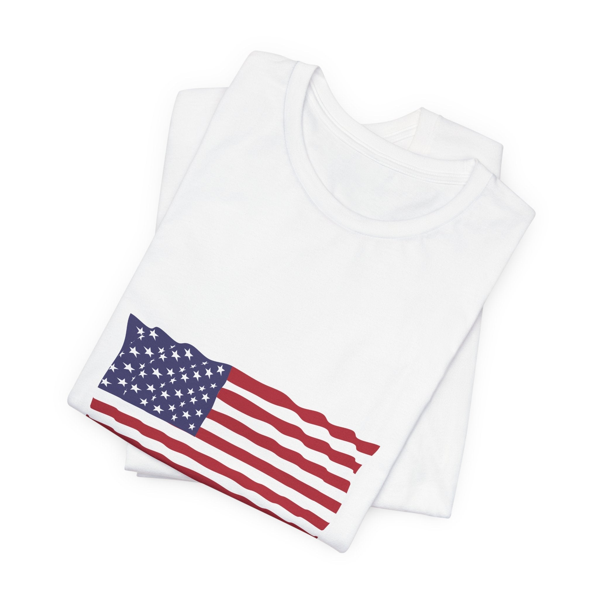 POP Culture Classics USA Flag Unisex Jersey Short Sleeve T-Shirt - POPvault