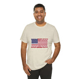 POP Culture Classics USA Flag Unisex Jersey Short Sleeve T-Shirt - POPvault