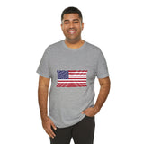 POP Culture Classics USA Flag Unisex Jersey Short Sleeve T-Shirt - POPvault