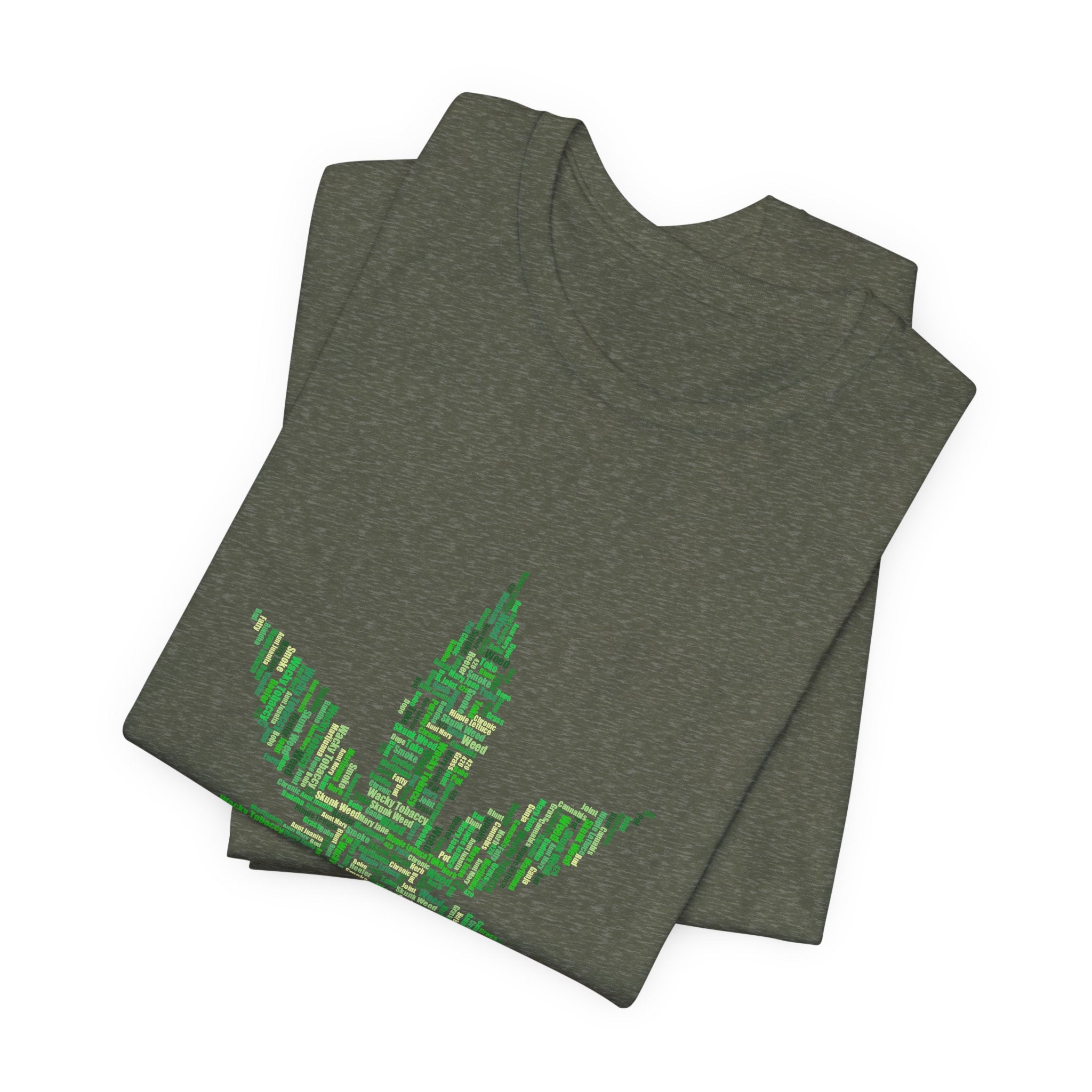 POP Culture Classics Weed Words Unisex Jersey Short Sleeve T-Shirt - POPvault