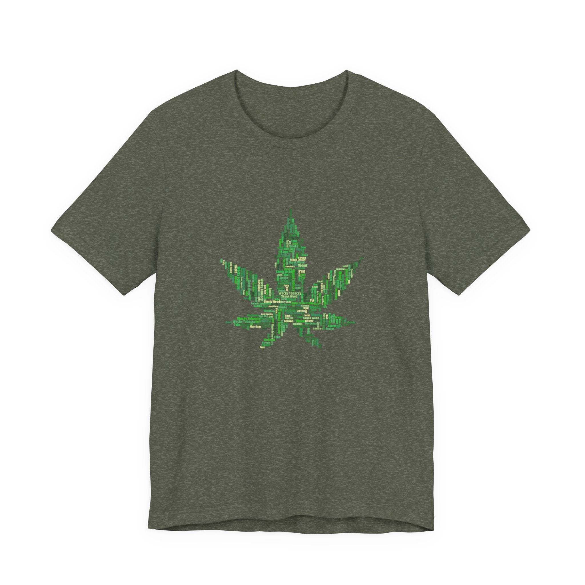 POP Culture Classics Weed Words Unisex Jersey Short Sleeve T-Shirt - POPvault