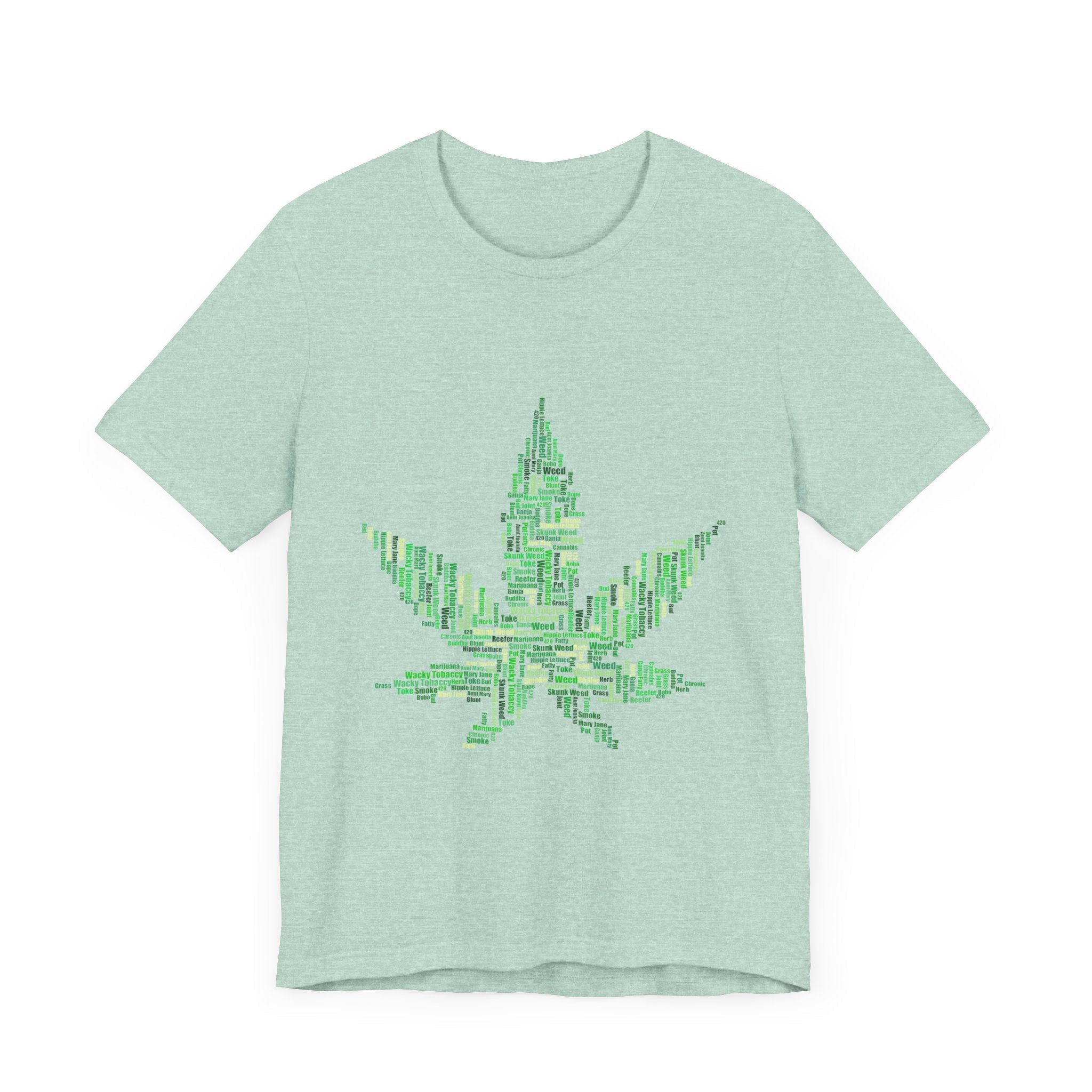 POP Culture Classics Weed Words Unisex Jersey Short Sleeve T-Shirt - POPvault