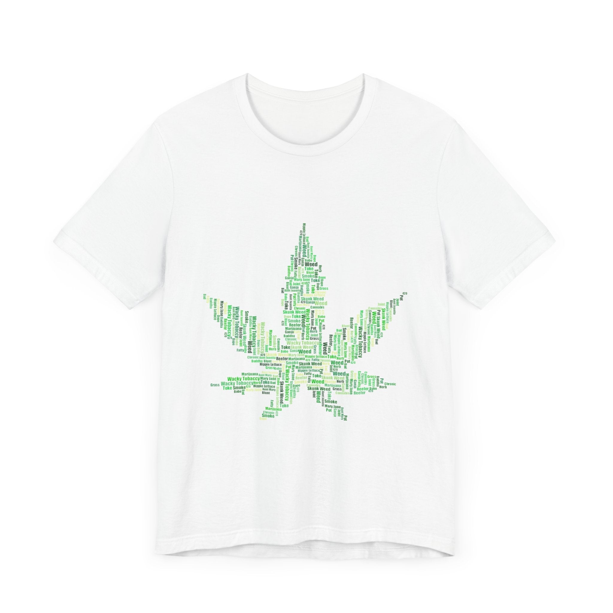 POP Culture Classics Weed Words Unisex Jersey Short Sleeve T-Shirt - POPvault