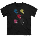 Power Rangers Line Helmets Kids Youth T Shirt Black Officially Licensed - POPvault