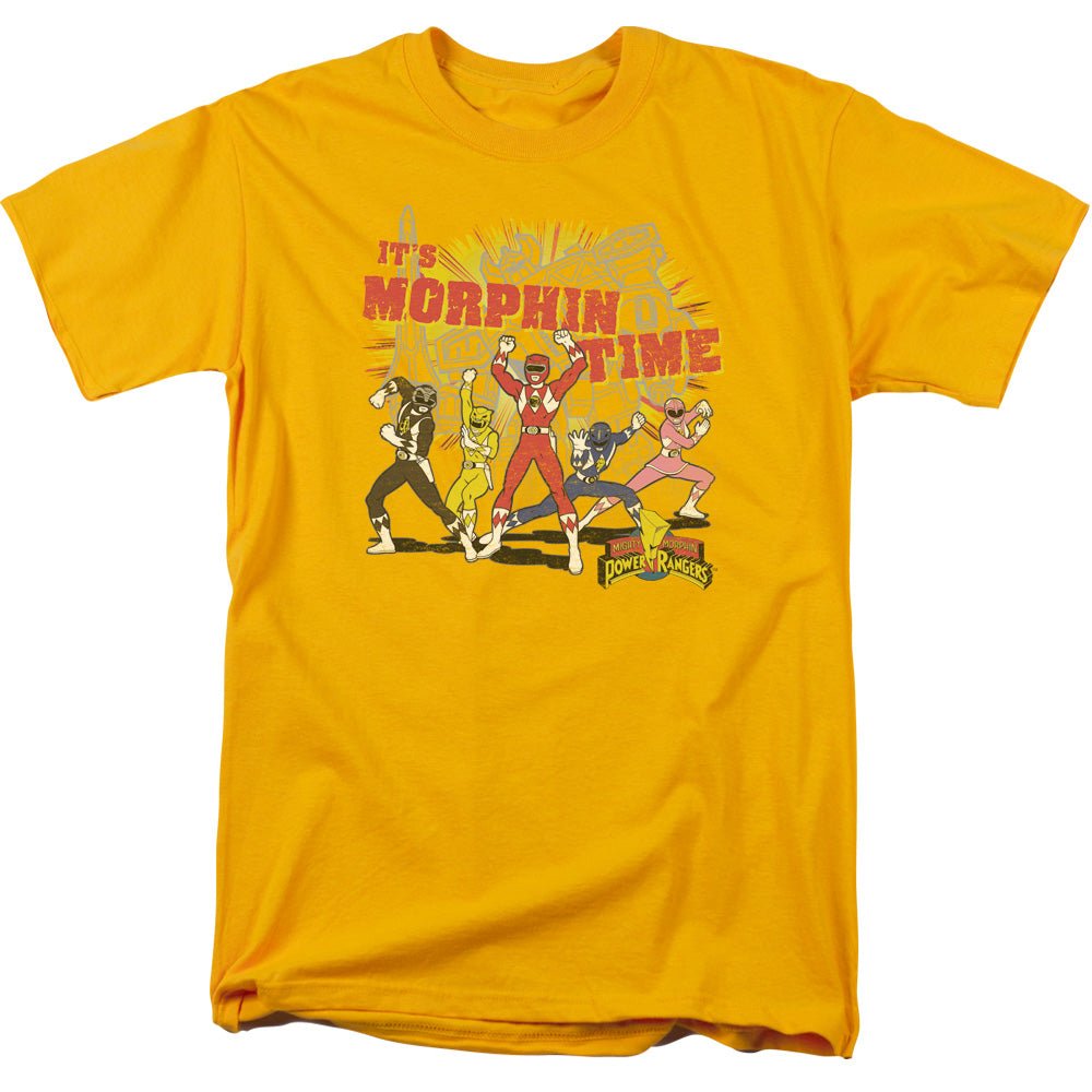 Power Rangers Morphin Time Mens T Shirt Gold Officially Licensed - POPvault
