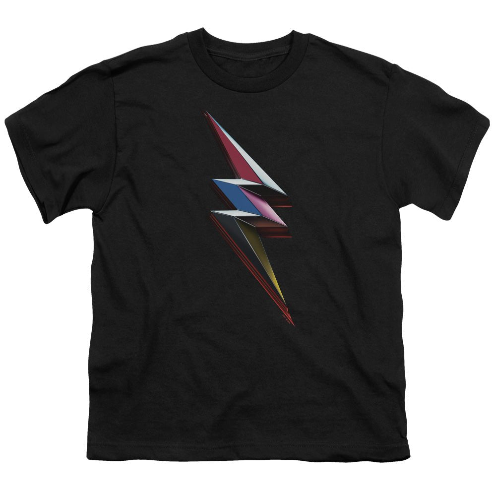 Power Rangers Movie Bolt Kids Youth T Shirt Black Officially Licensed - POPvault