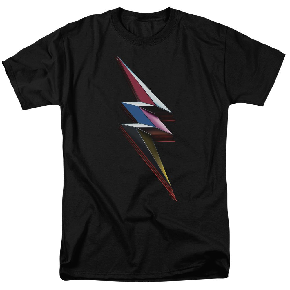 Power Rangers Movie Bolt Mens T Shirt Black Officially Licensed - POPvault