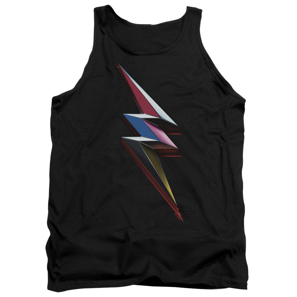 Power Rangers Movie Bolt Mens Tank Top Shirt Black Officially Licensed - POPvault