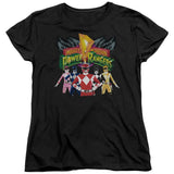 Power Rangers Rangers Unite Womens T Shirt Black Officially Licensed - POPvault