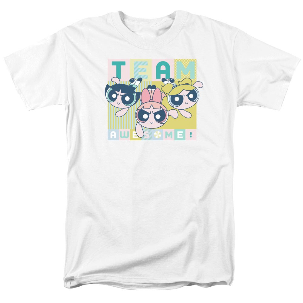 Powerpuff Girls Awesome Block Mens T Shirt White Officially Licensed - POPvault