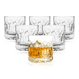 Premium Double Rocks Whiskey Glasses - Set of 6 Cocktail Glasses - 12oz - POPvault