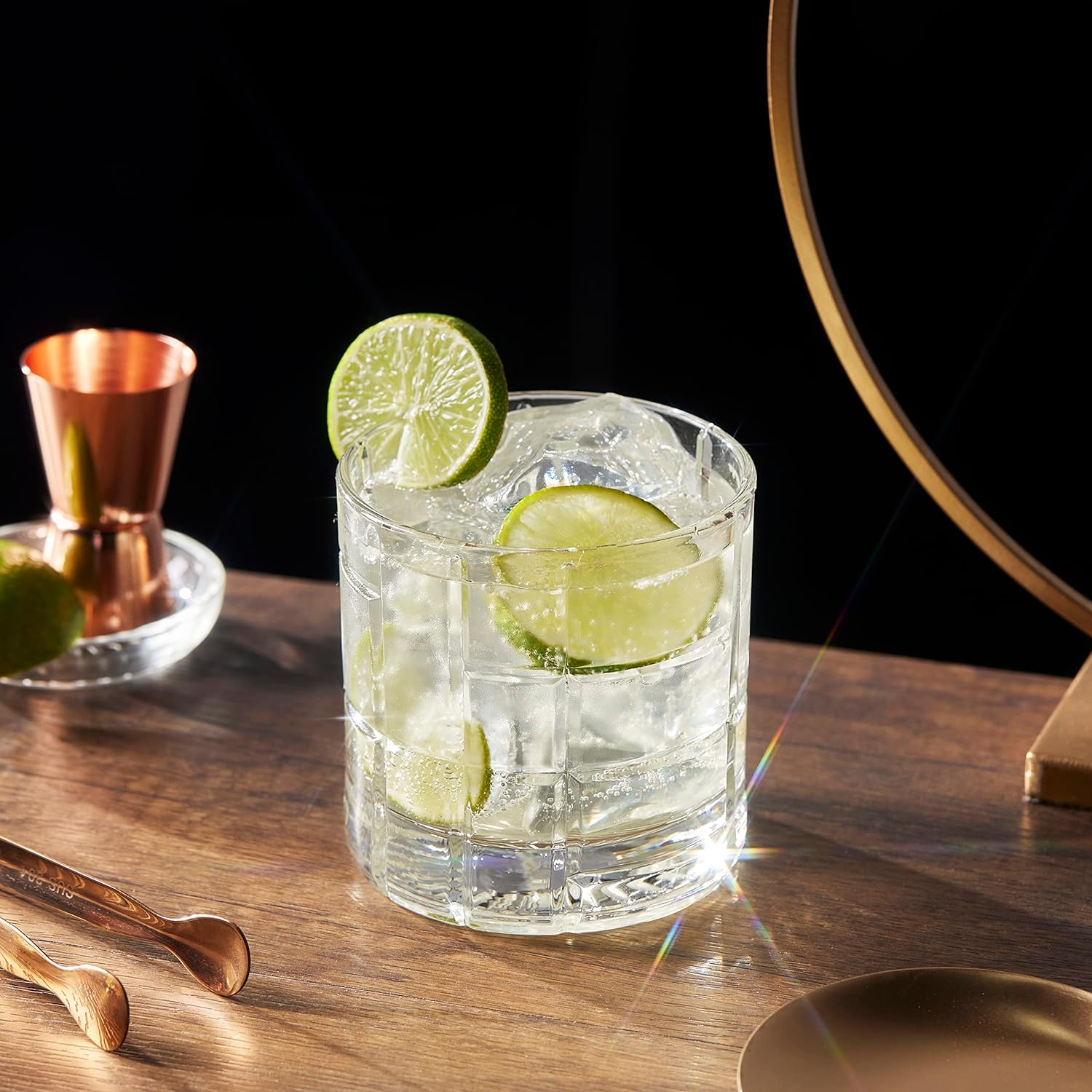 Premium Double Rocks Whiskey Glasses - Set of 6 Cocktail Glasses - 12oz - POPvault