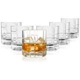 Premium Double Rocks Whiskey Glasses - Set of 6 Cocktail Glasses - 12oz - POPvault