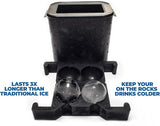 Premium Round Sphere Ice - Cube Maker Mold - 2 Crystal Clear Ice Cubes - POPvault