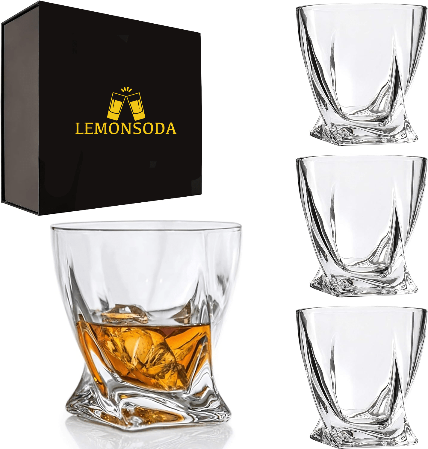 Premium Twisted Whiskey Glasses (10oz) - POPvault