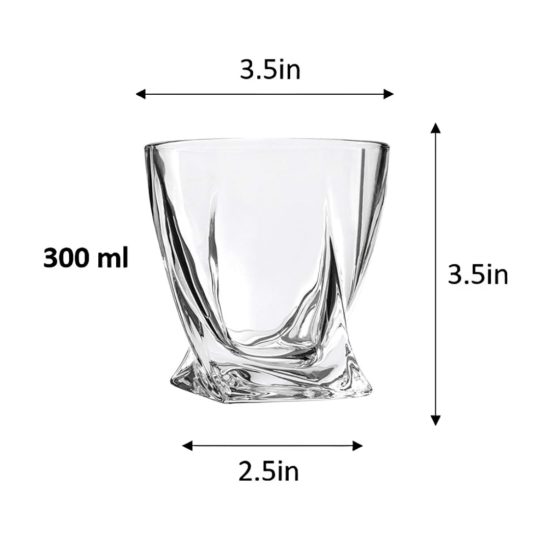 Premium Twisted Whiskey Glasses (10oz) - POPvault