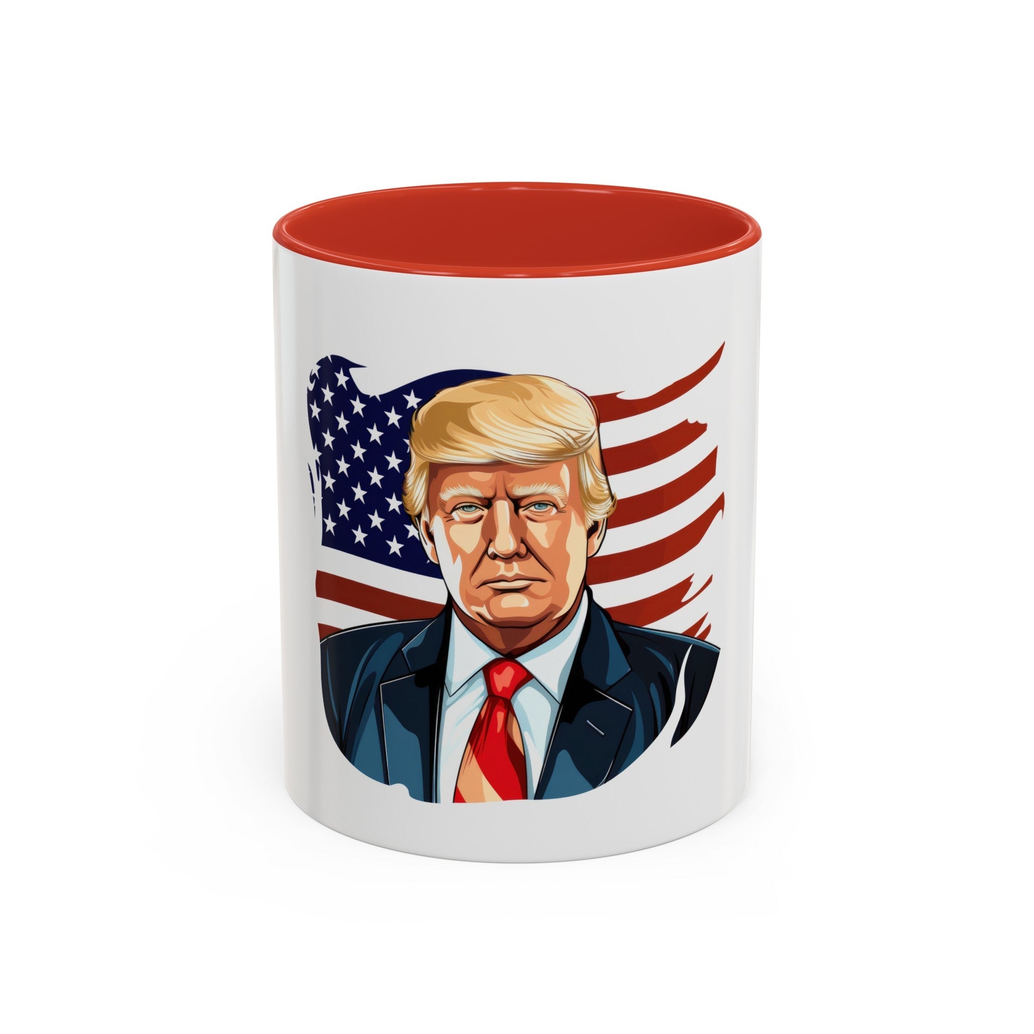 President Donald Trump America Color Accent Coffee Mug (11, 15oz) - POPvault