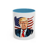 President Donald Trump America Color Accent Coffee Mug (11, 15oz) - POPvault