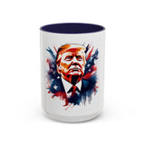 President Donald Trump U.S.A. Color Accent Coffee Mug (11, 15oz) - POPvault