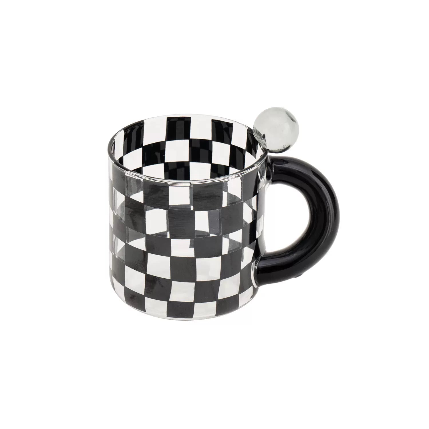 Retro Checkered Glass Dot Mug - POPvault