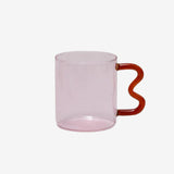 Retro Wavy Handle Glass Mug - POPvault