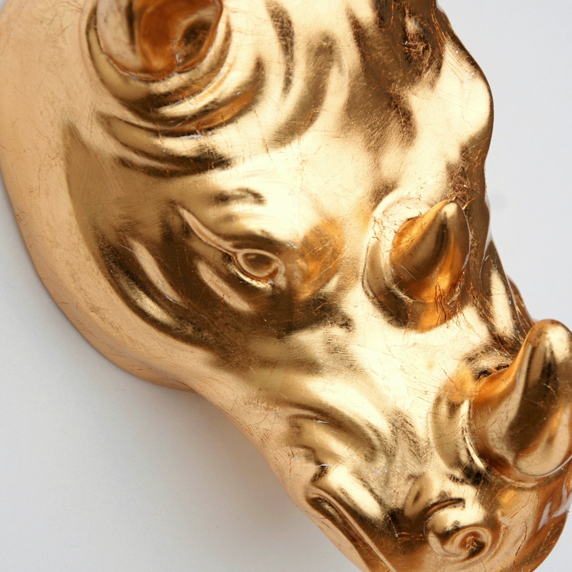 Rhino Shaped Gold Gilded Wall Planter - POPvault