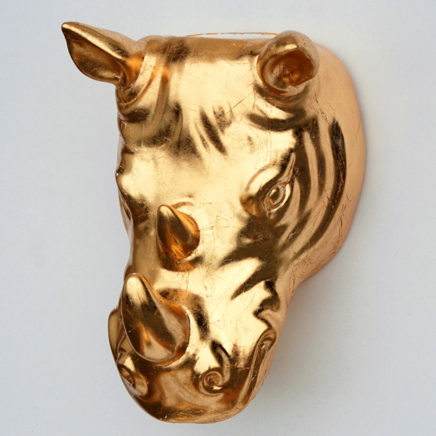 Rhino Shaped Gold Gilded Wall Planter - POPvault