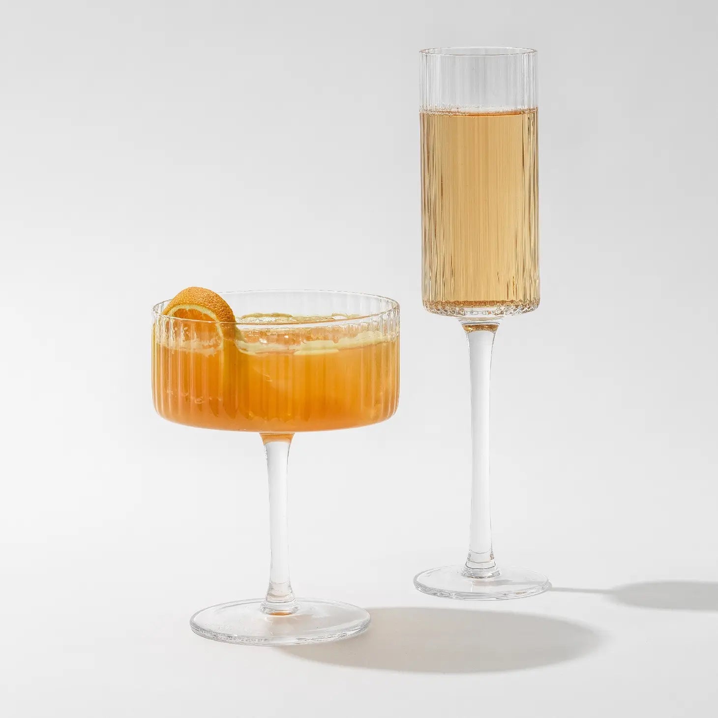 Ribbed Champagne Glass Set of 2 - POPvault