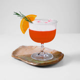 Rims Orient - Coupe Dessert/Paloma Ribbed Martini & Wine Glasses - (Lotus) - 9.25oz - POPvault