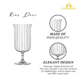 Rims Orient - Coupe Gin Sour/Long Island Ribbed Cocktail Glasses - (Deco)(11.5oz / 340mL) - POPvault