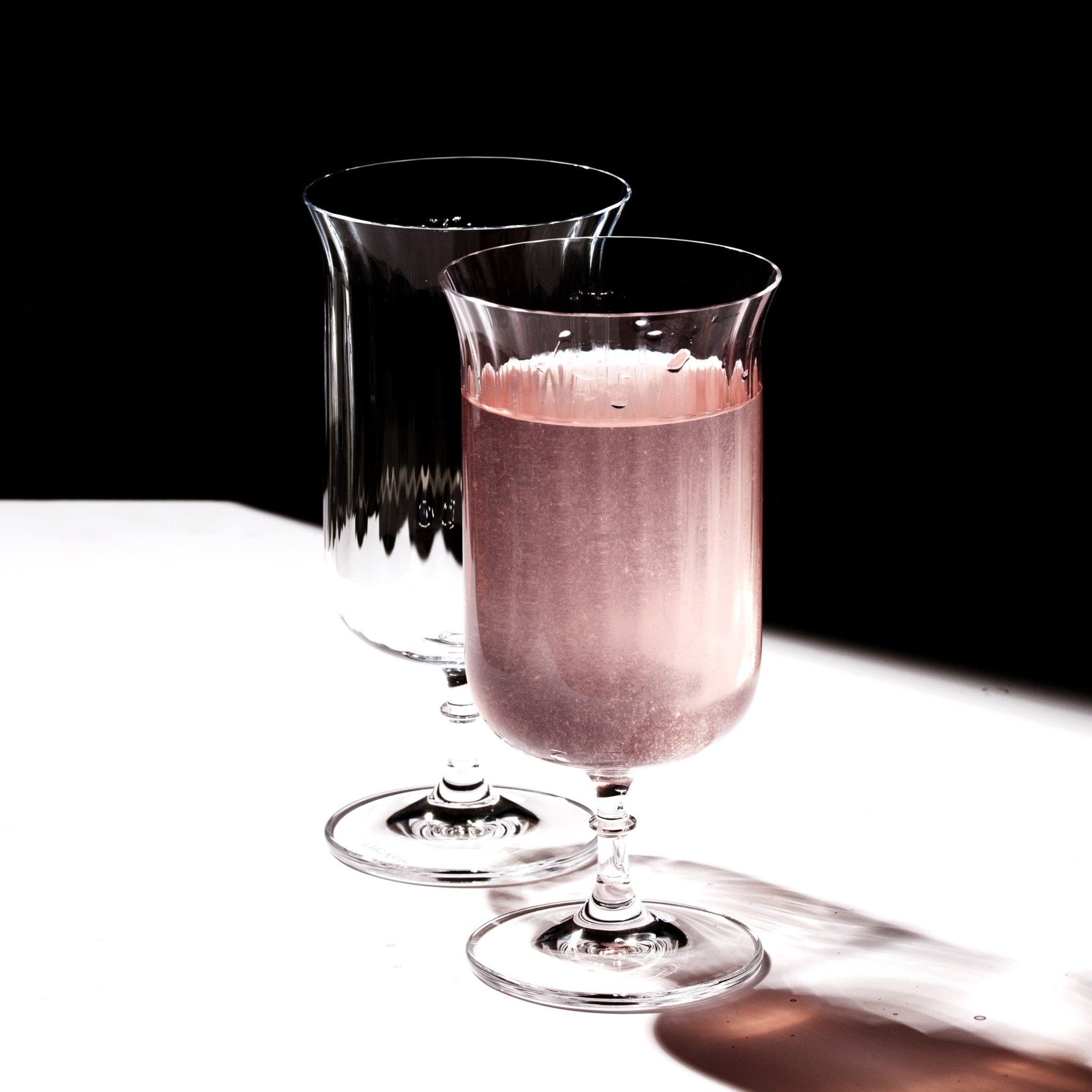 Rims Orient - Coupe Gin Sour/Long Island Ribbed Cocktail Glasses - (Deco)(11.5oz / 340mL) - POPvault